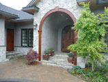 Front entry with red brick pavers