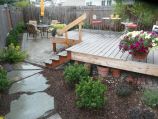 Pennsylvania Bluestone stepping stones and paver patio
