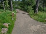 Natural pathway made from crushed aggregate