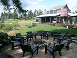 Gas firepit with scenic overview of the valley