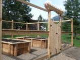 Wooden, raised garden beds