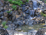 Natural rock boulder water feature