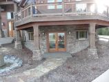 Basement walkout - Coeur d'Alene Old European landscaping project