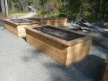 Custom cedar raised planters