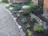 Flower bed rock edging