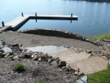 Slate staircase leading down to dock