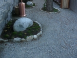 Compacted gravel storage area