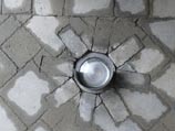Lighting inset into paver patio