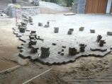 Paver driveway under construction