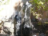Stone basalt pillars and columnar basalt bubbler rock